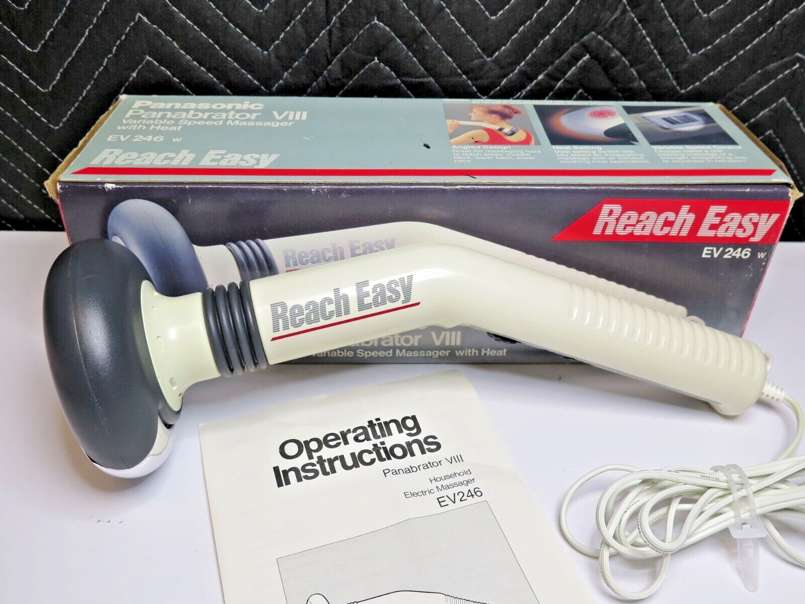 Panasonic REACH EASY Cordless Massager EV241 Handheld 2 Speed Panabrator XII
