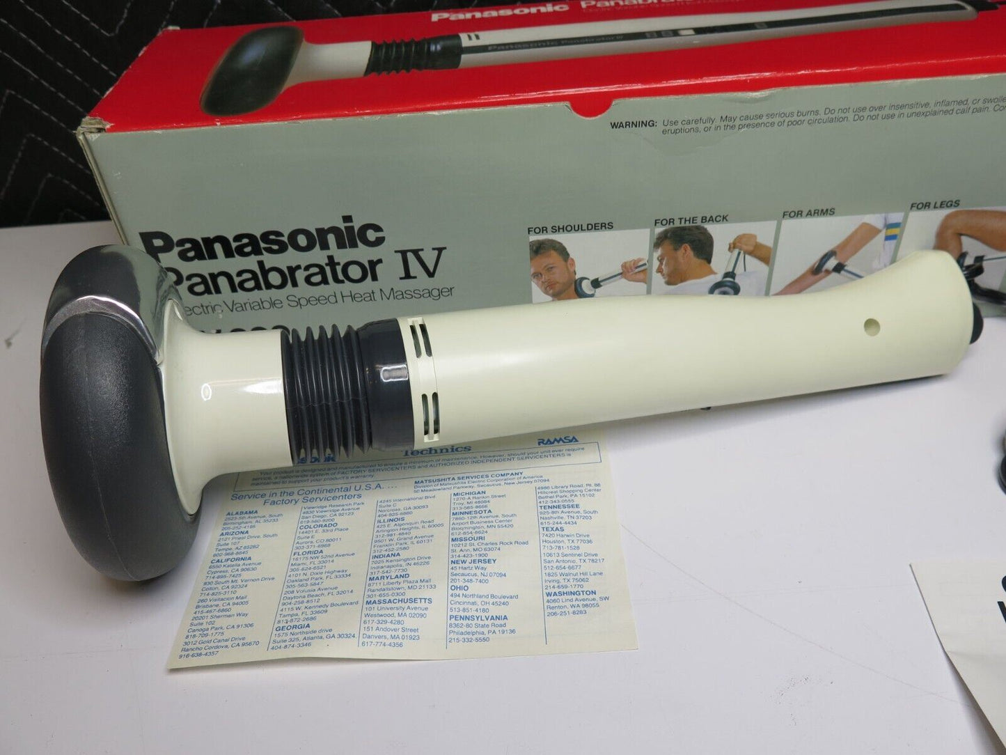Panasonic Panabrator IV EV 222 Electric Variable Speed Vibrating Heat Massager