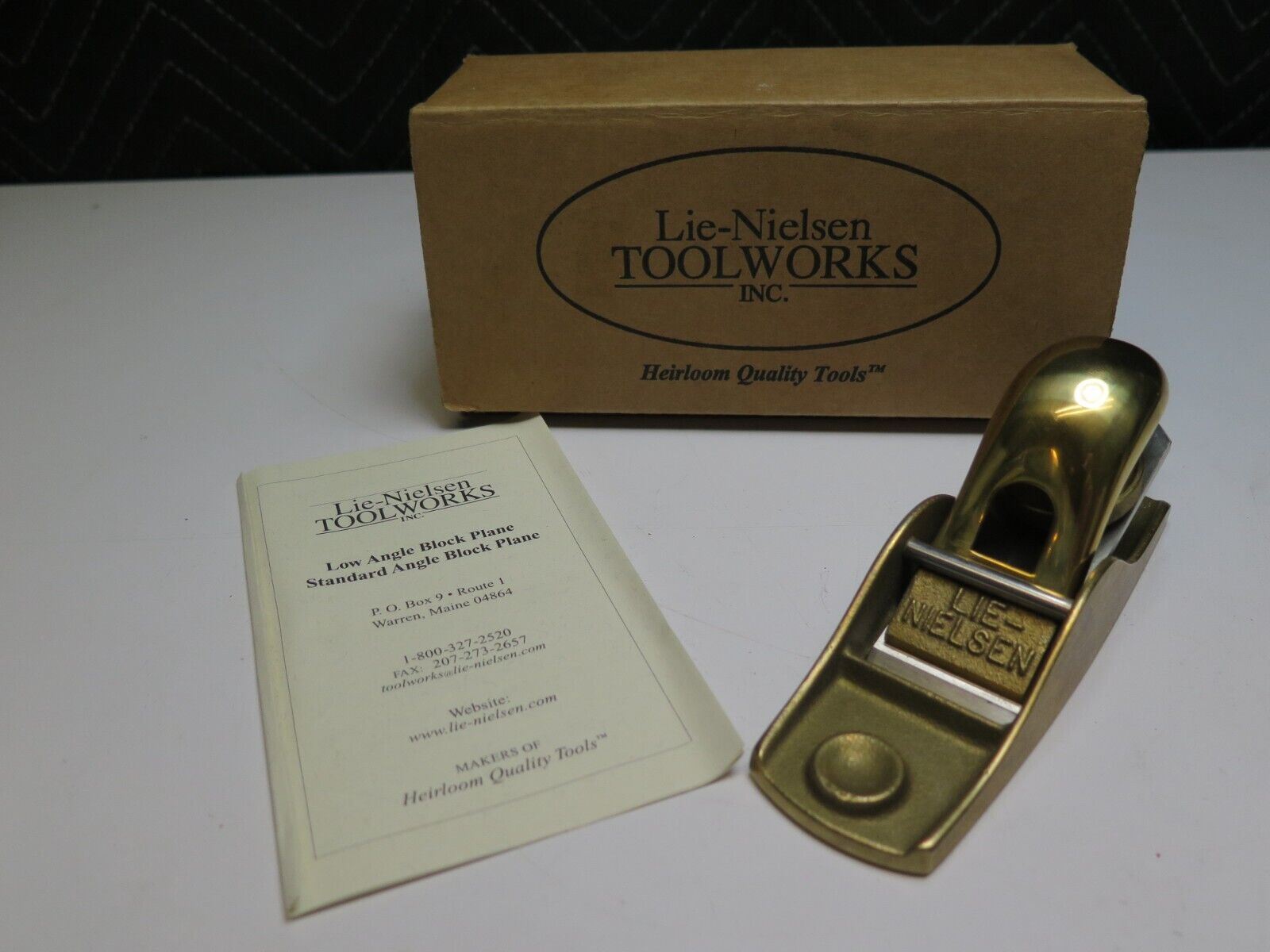 Lie Nielsen 103 Block Plane Bronze Standard Angle *Rare* Discontinued ...