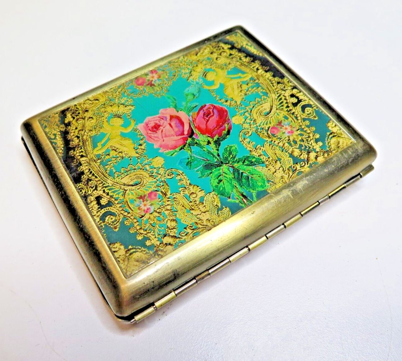 MICHAL NEGRIN METAL CIGARETTE CASE WITH SWAROVSKI CRYSTALS