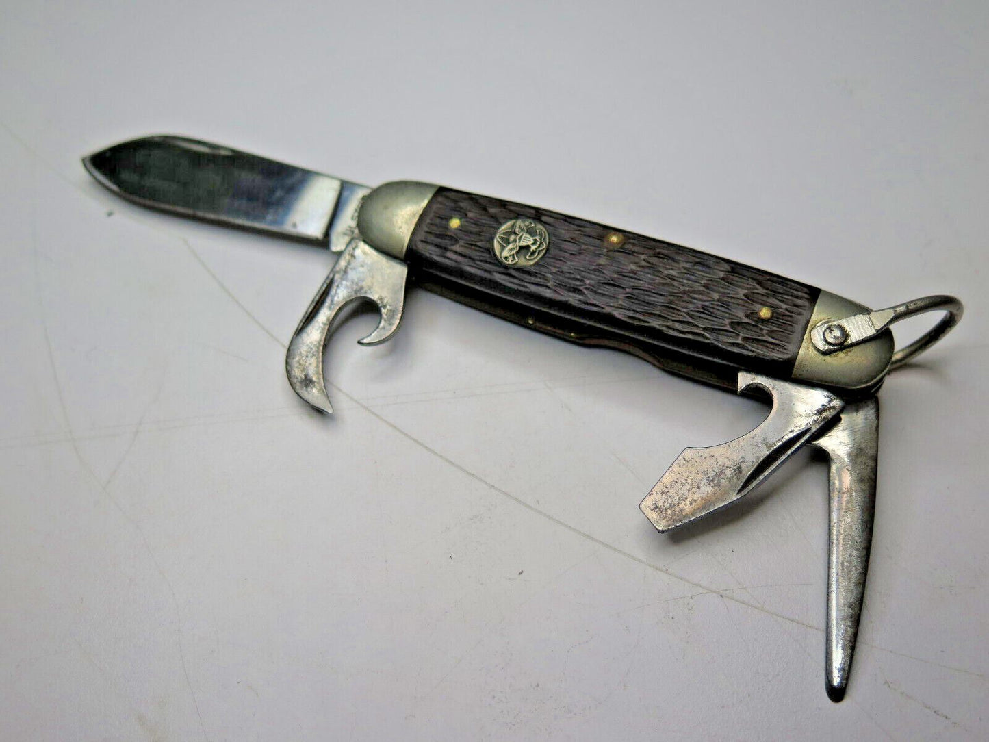 Vintage Ulster USA Boy Scout/Utility Pocket Knife (WWII ERA) FACTORY EDGE