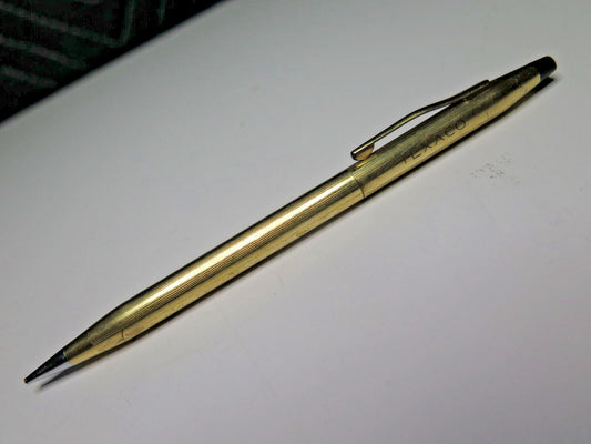 Vintage Cross Pencil 1/20 12 KT Gold Filled Texaco Advertising 1963-1981