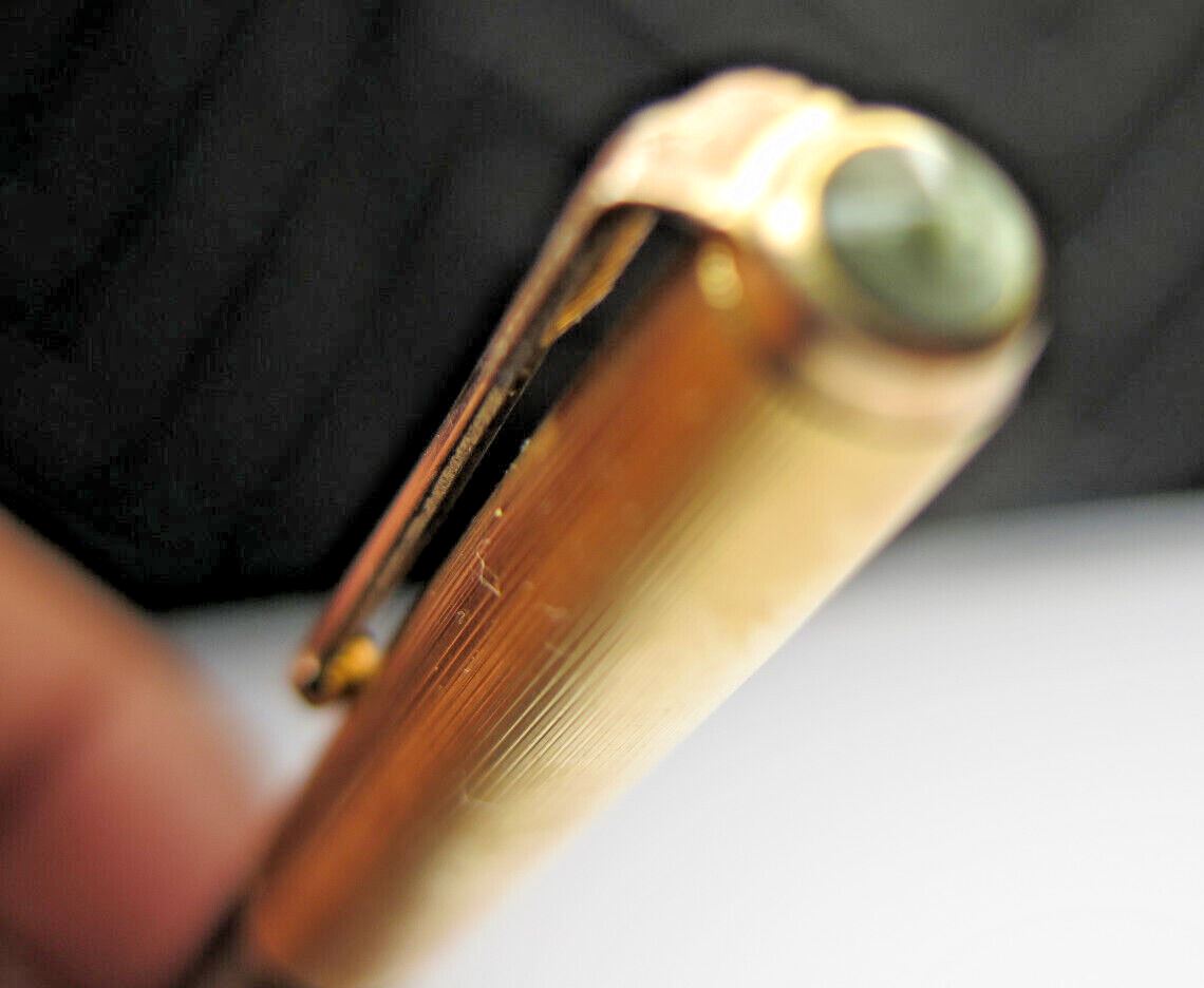 Vintage Parker Pen 51 Mechanical Pencil Gold Filled Cap Grey Jewel