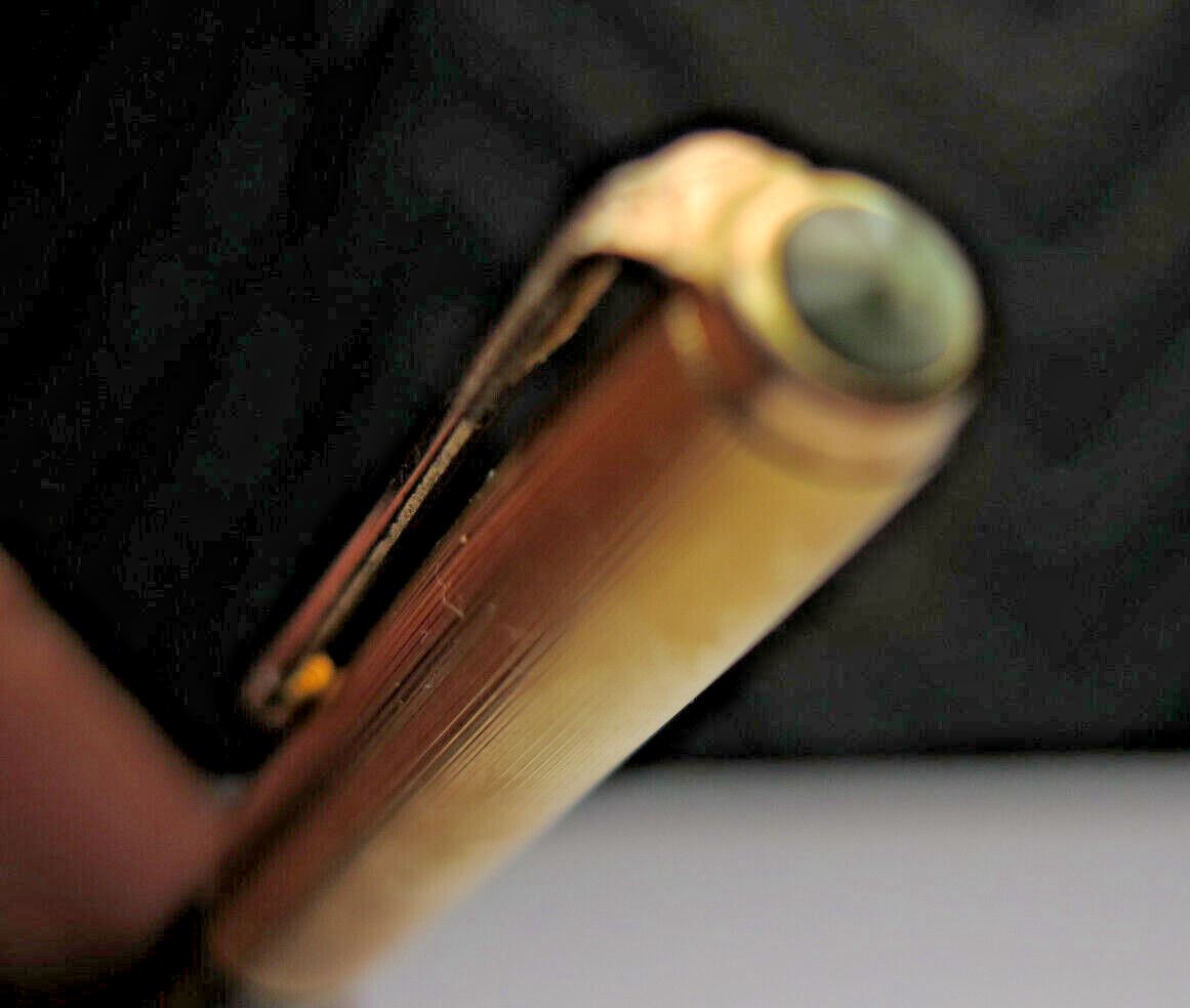 Vintage Parker Pen 51 Mechanical Pencil Gold Filled Cap Grey Jewel