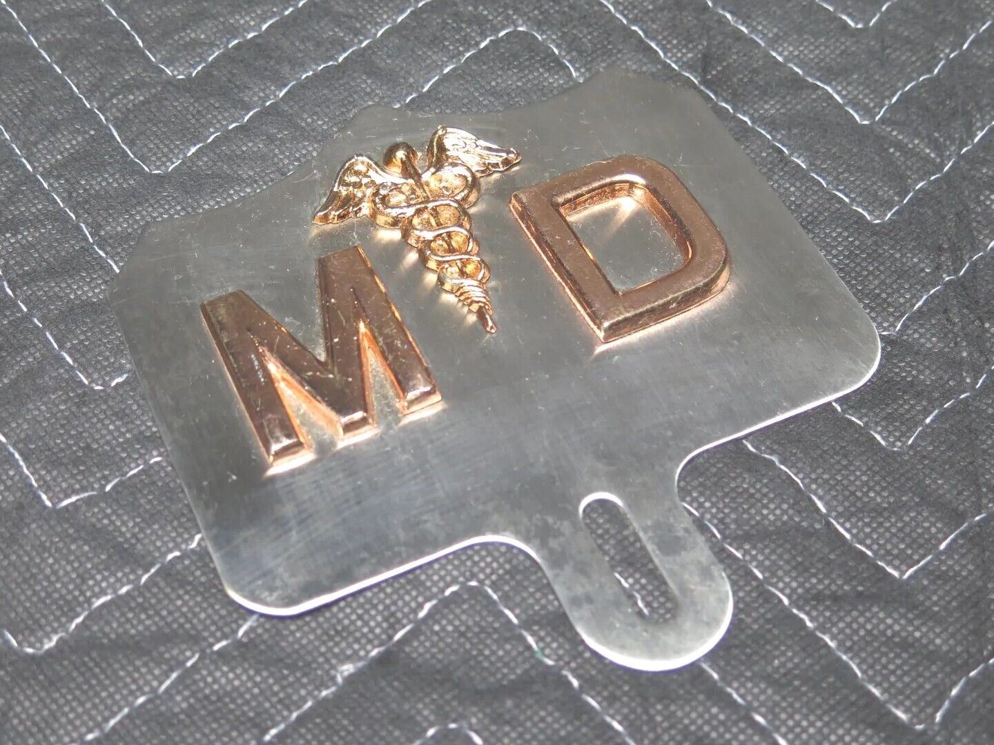 Medical Doctor MD Stainless Steel License Plate Topper