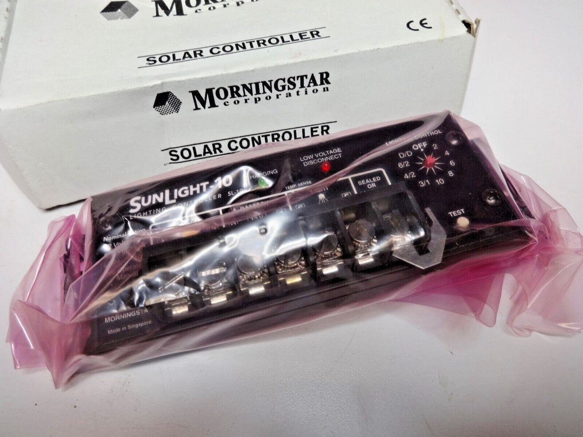 Sunight Controller Morningstar SL-10L-12V SunLight -10 amp 12 volt Solar Charge Controlle ...