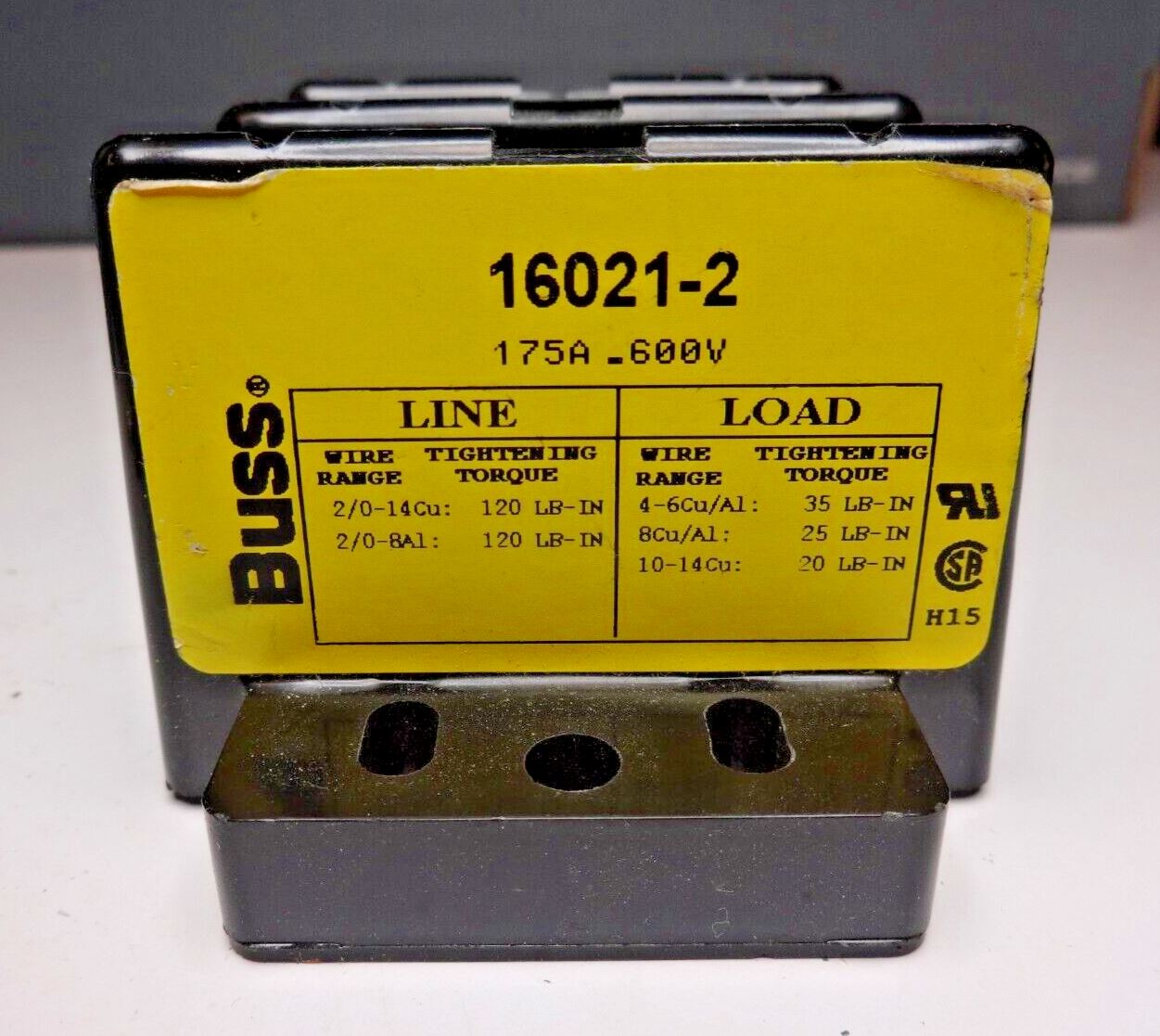 BUSS 16021-2 POWER DISTRIBUTION TERMINAL BLOCK *Free Shipping*