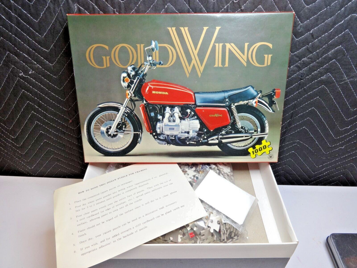 Vintage NOS HONDA LICENSED GOLDWING GL1000 MOTORCYCLE 1000 PIECE JIGSAW PUZZLE