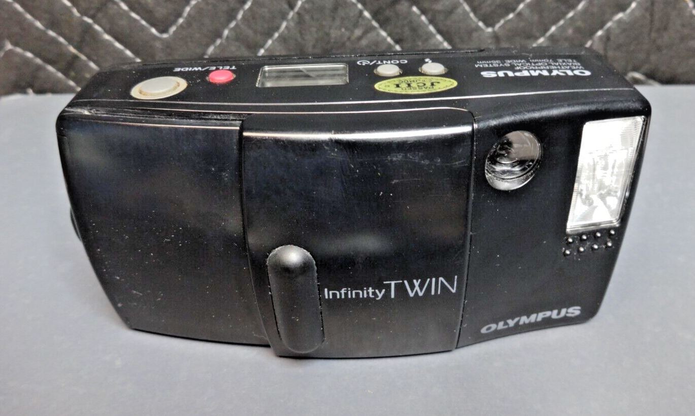 Olympus Infinity Twin Weatherproof Camera AF 35mm Point & Shoot Film Camera