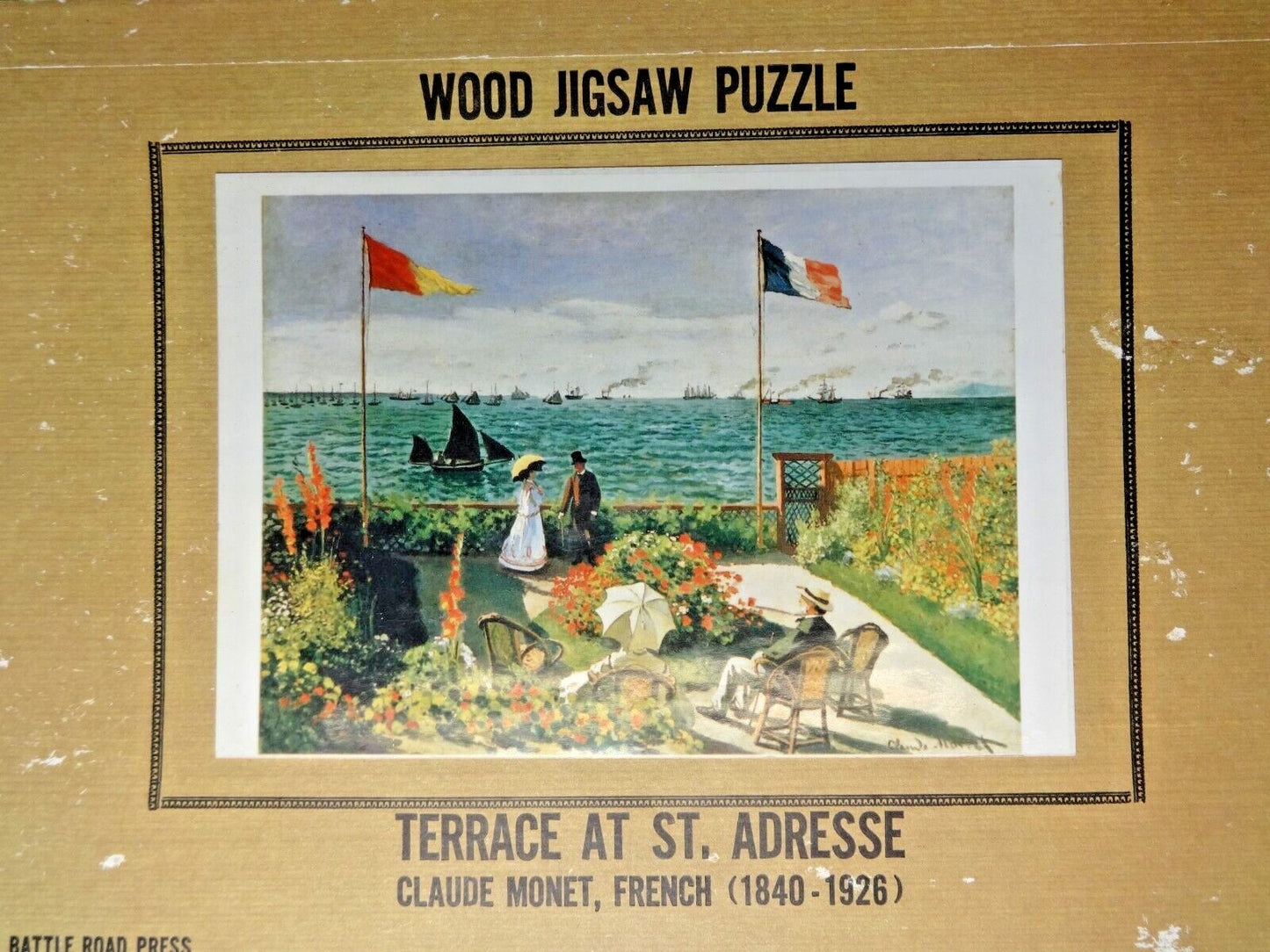 BATTLE ROAD PRESS WOOD PUZZLE TERRACE AT ST ADRESSE MONET 400 PCS WOODEN JIGSAW