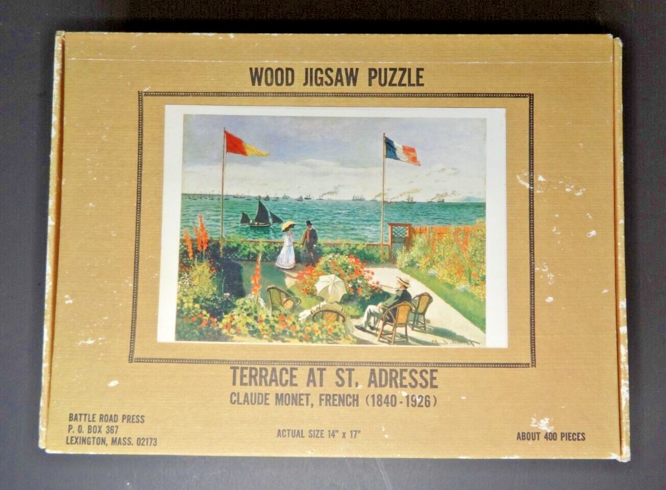 BATTLE ROAD PRESS WOOD PUZZLE TERRACE AT ST ADRESSE MONET 400 PCS WOODEN JIGSAW