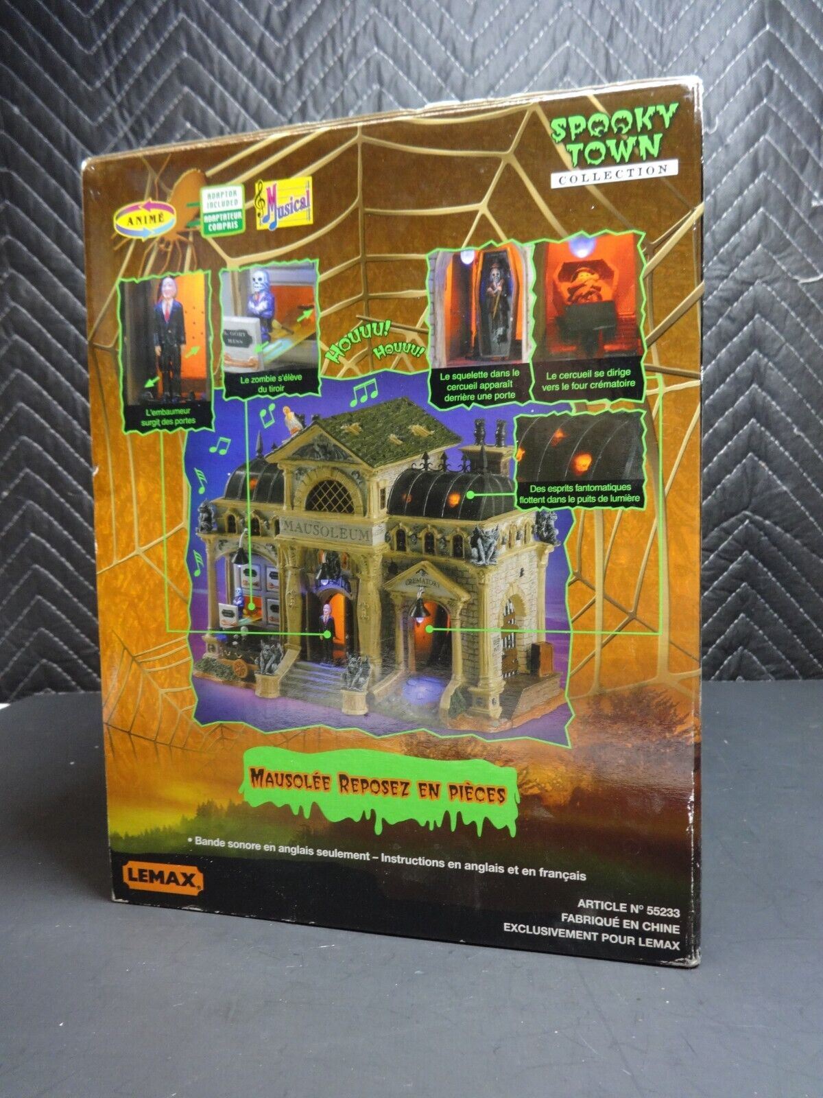 2005 Lemax Spooky Town “Rest In Pieces Mausoleum”  #55233 Lights Sound Motion