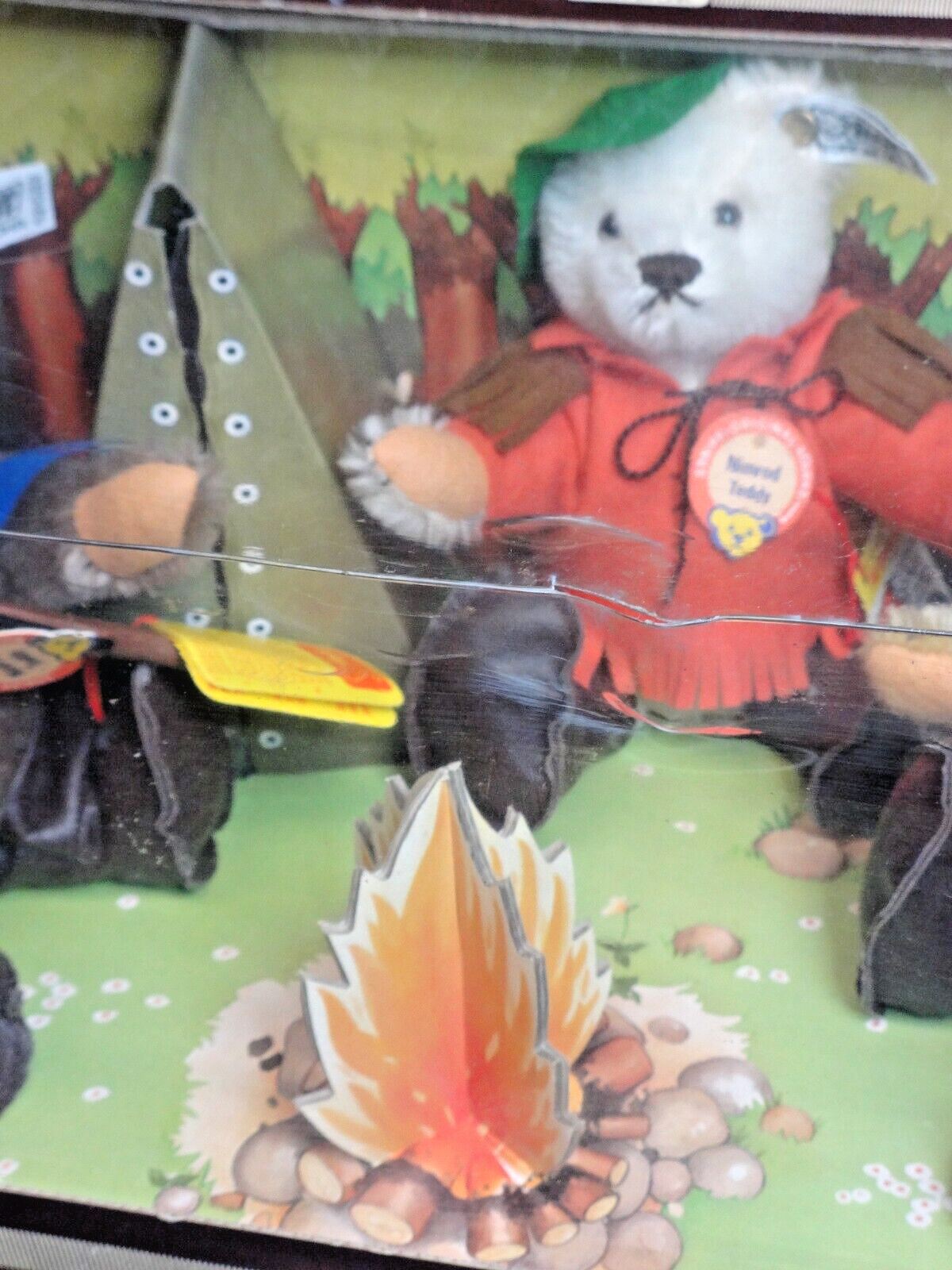 STEIFF NIMROD TEDDY BEAR SET USA Limited Edition 1983 Campfire