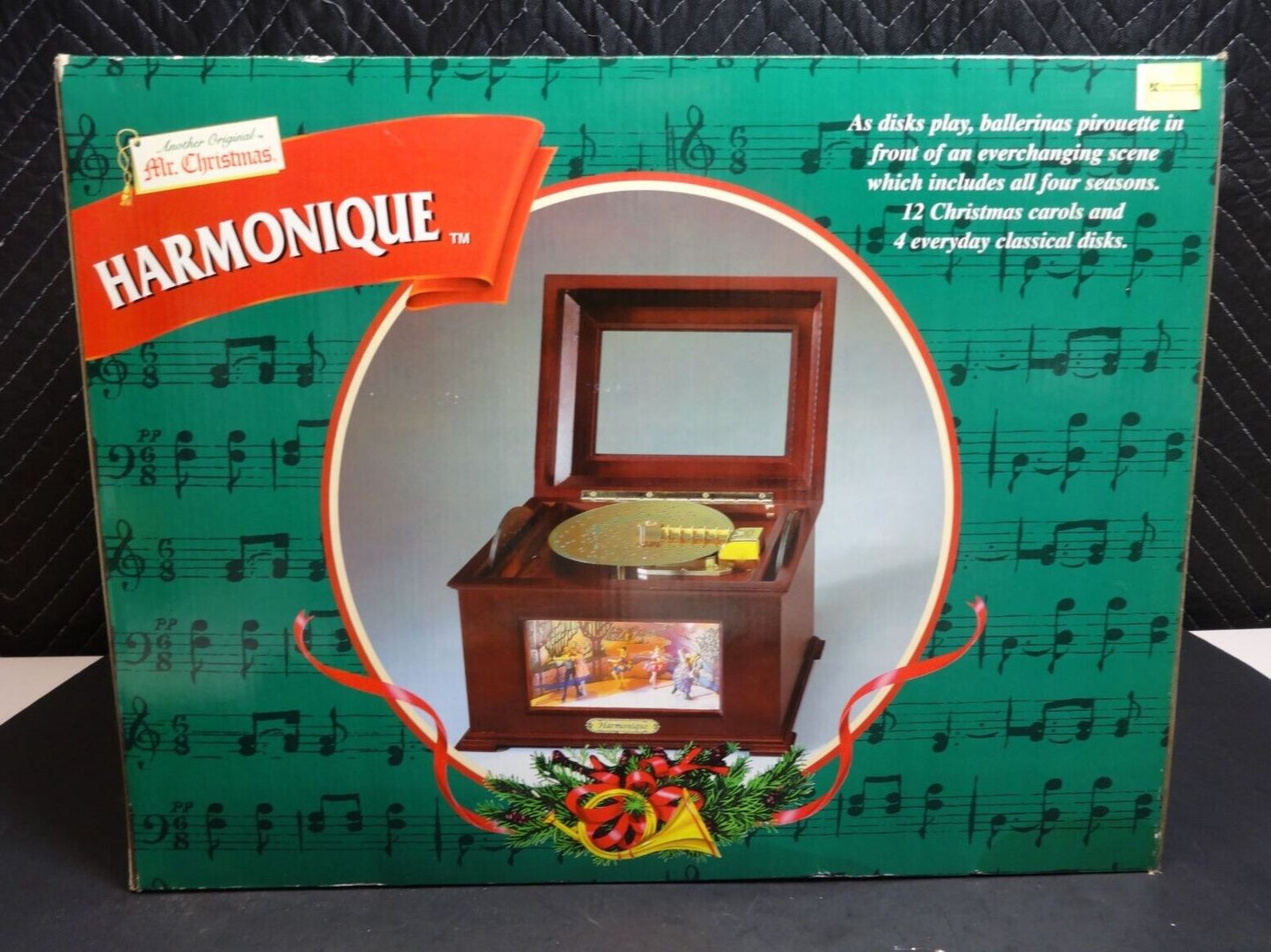 2000 Mr Christmas Harmonique Music Box Animated Ballet Dancers 16 Music Discs