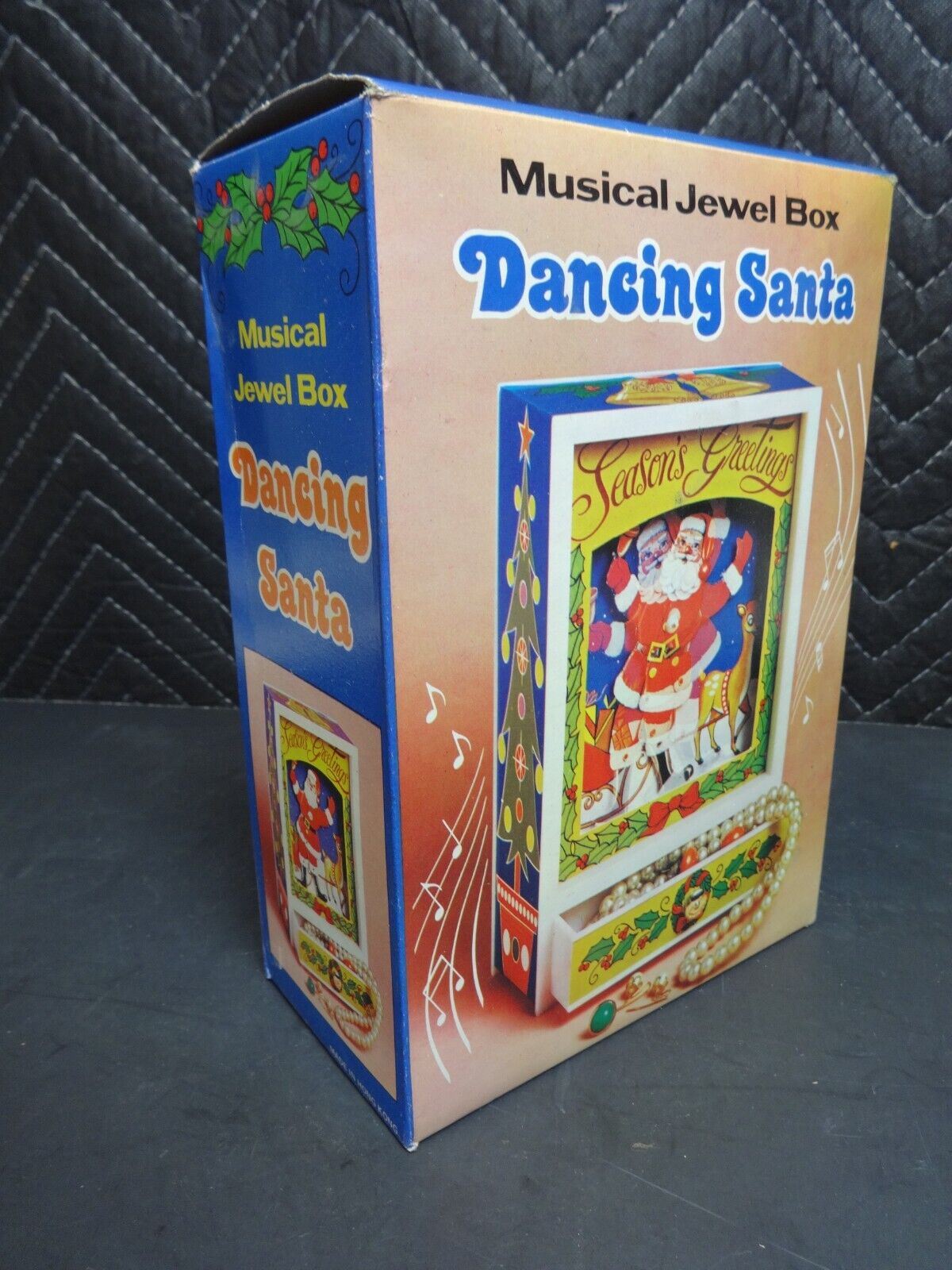 Vintage Dancing Santa Musical Jewel Box With Draw - NOS in working condition.