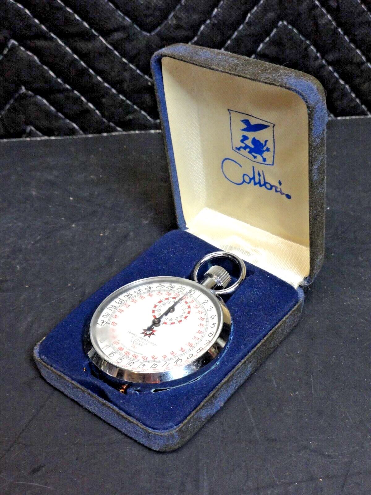 Swiss Made Colibri 7 Jewels 1/10 Mechanical Wind Up Vintage STOPWATCH