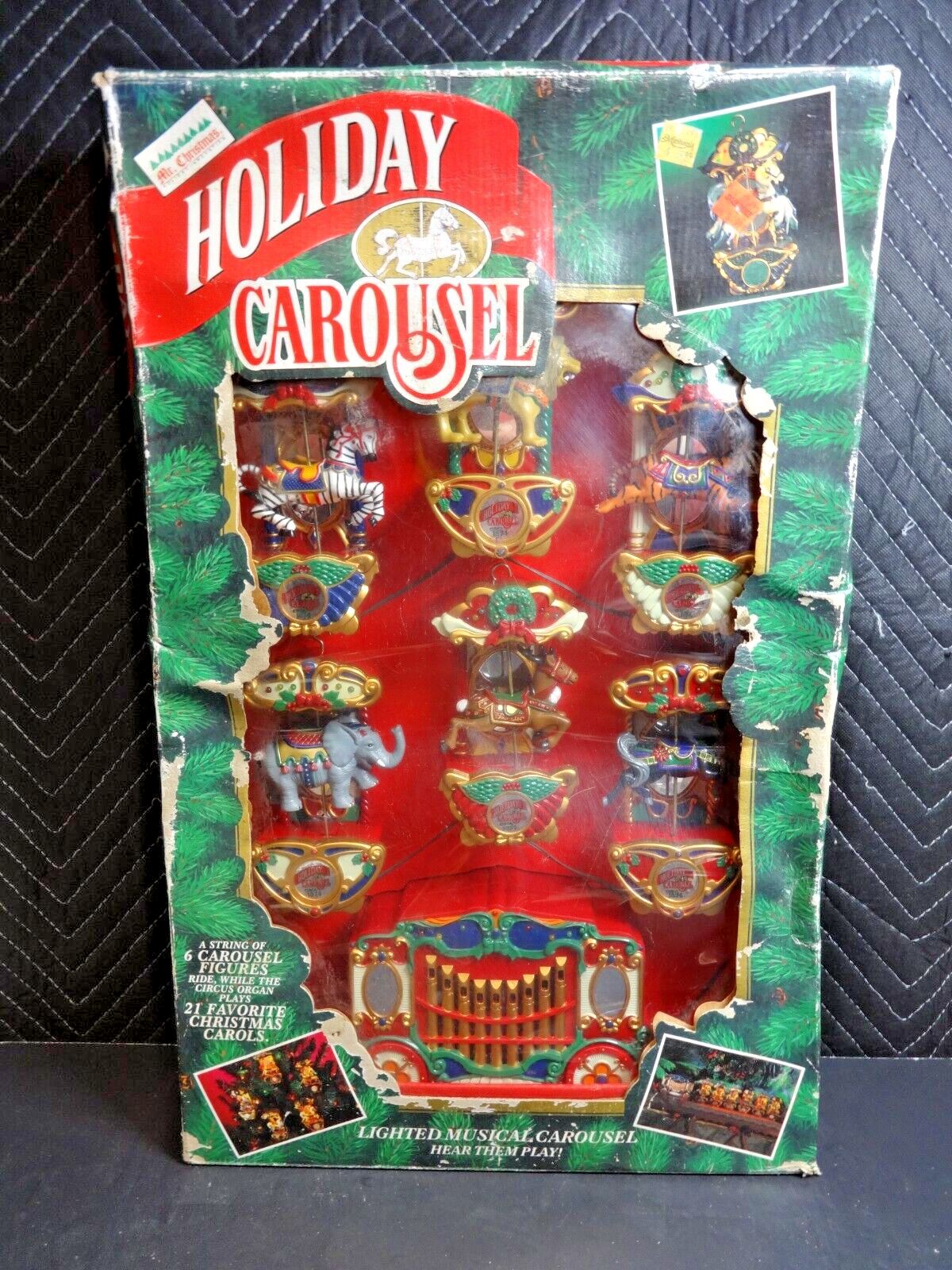 Vtg Mr Christmas Holiday Carousel Calliope 6 Horse 21 Carols Musical L Vtg mr christmas holiday carousel calliope 6 horse 21 carols musical l
