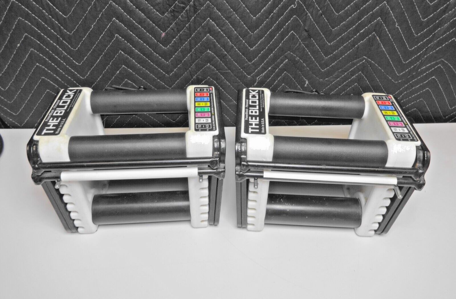 Pair of THE POWER BLOCK PERSONAL - THE BLOCK - * 10LB & 15LB WEIGHTS O ...