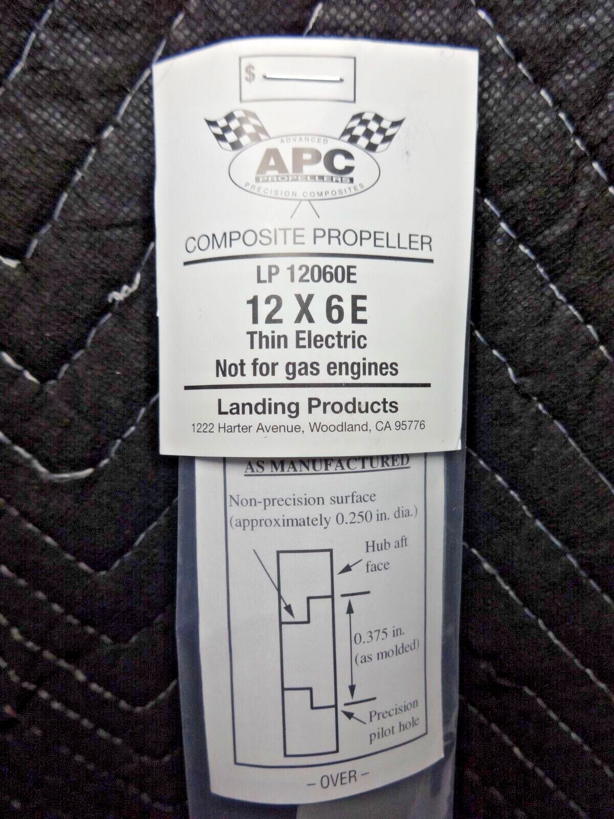 APC - Landing Products Thin ELEC Propeller 12x6E APC12060E Propellers Electric