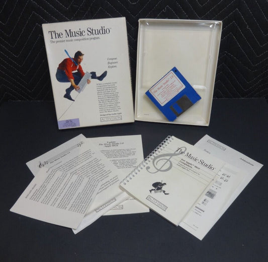 The Music Studio for Apple IIGS Audio Light / Activision 3.5" Floppy Box Papers