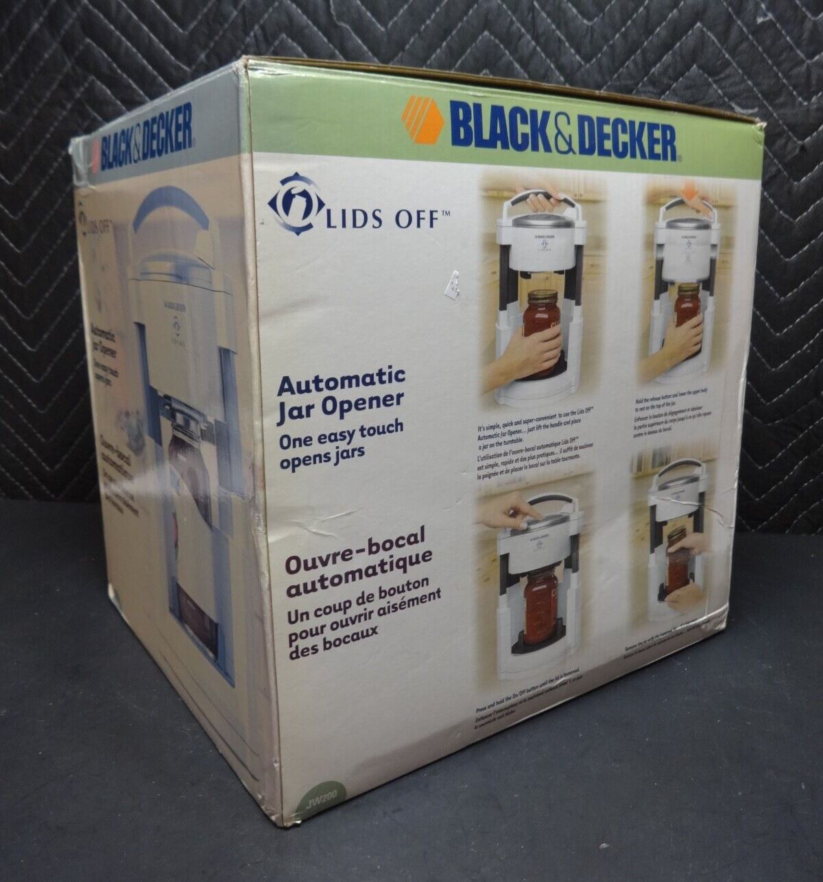 Black & Decker Lids Off Automatic Jar Opener. White. JW200.