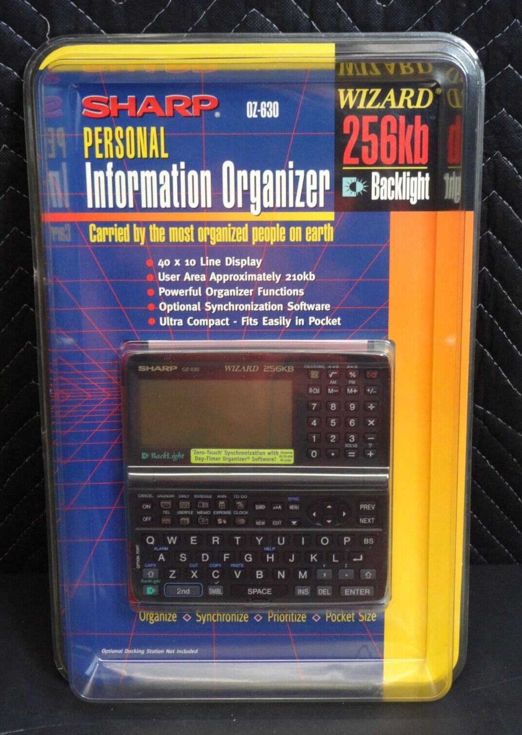 Vintage Sharp Personal Information Organizer 630 Wizard. NEW IN BOX. NOS SEALED