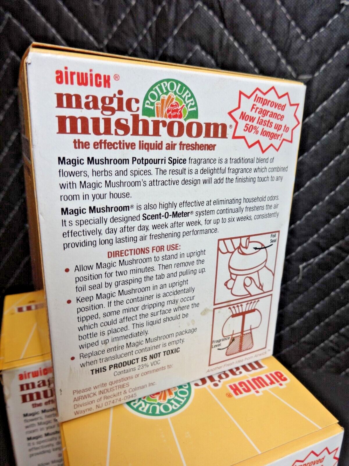 3x Vintage Airwick Magic Mushroom - Potpourri Spice - NOS