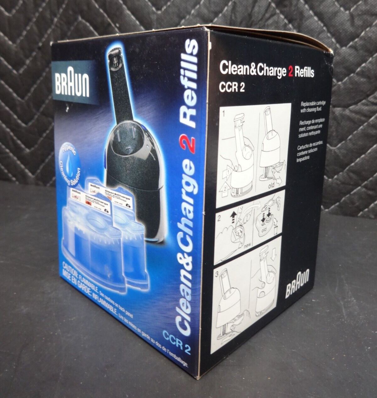 Braun Clean & Charge Cartridge Refills 2Pack Genuine Shaver Cleaner CCR2 NIB