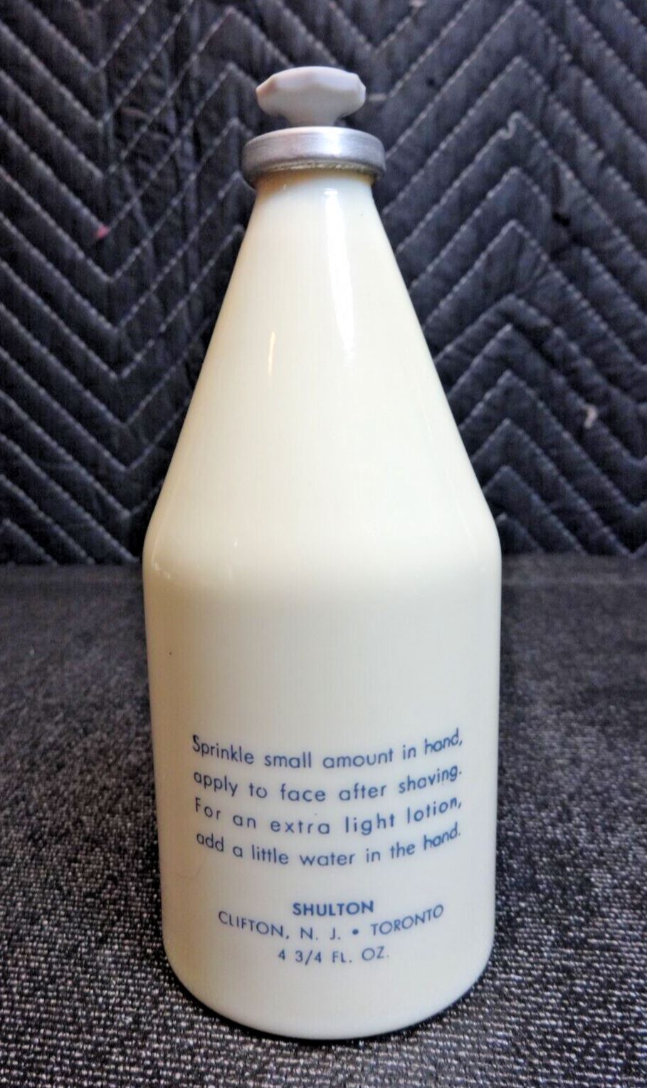 VTG OLD SPICE After Shave Lotion 4 3/4 oz, Milk Glass FULL BOTTLE, New No Box