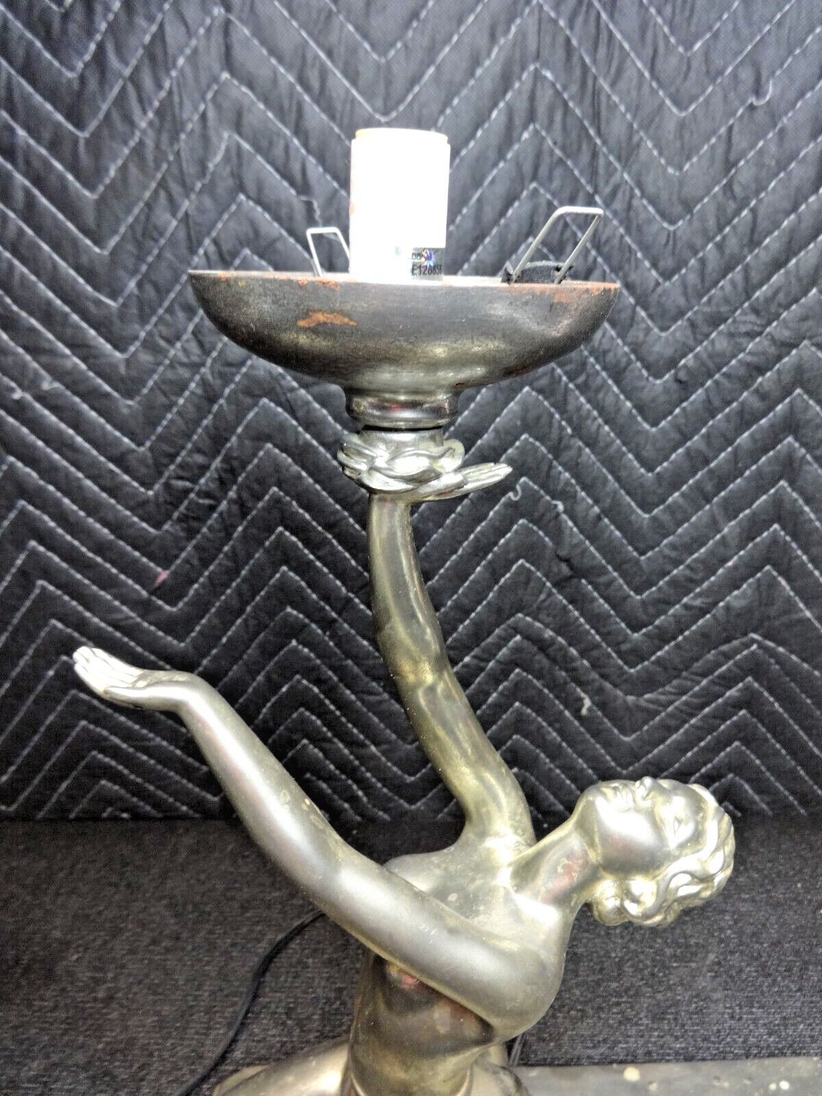 Beautiful Art Deco Style Resin Desk Table Lamp by Crosa 1998