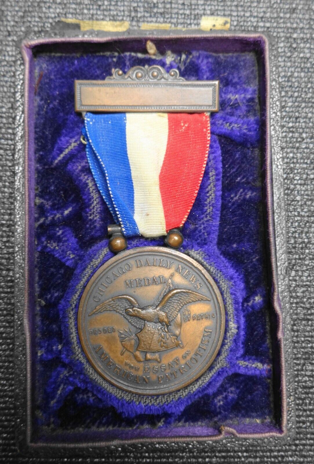 1894 The Chicago Daily News Patriotism Medal, For Essay on American Patriotism