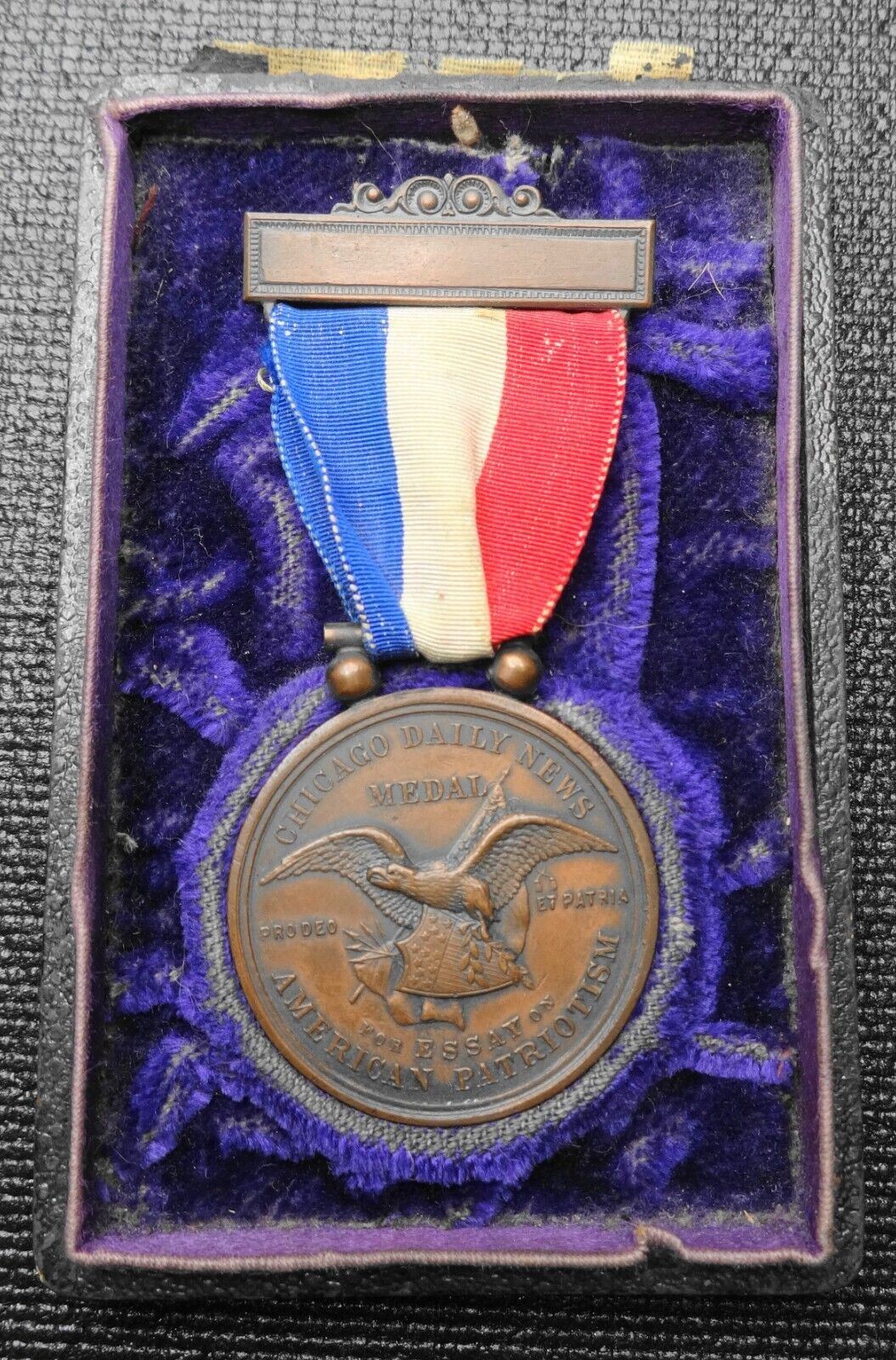 1894 The Chicago Daily News Patriotism Medal, For Essay on American Patriotism