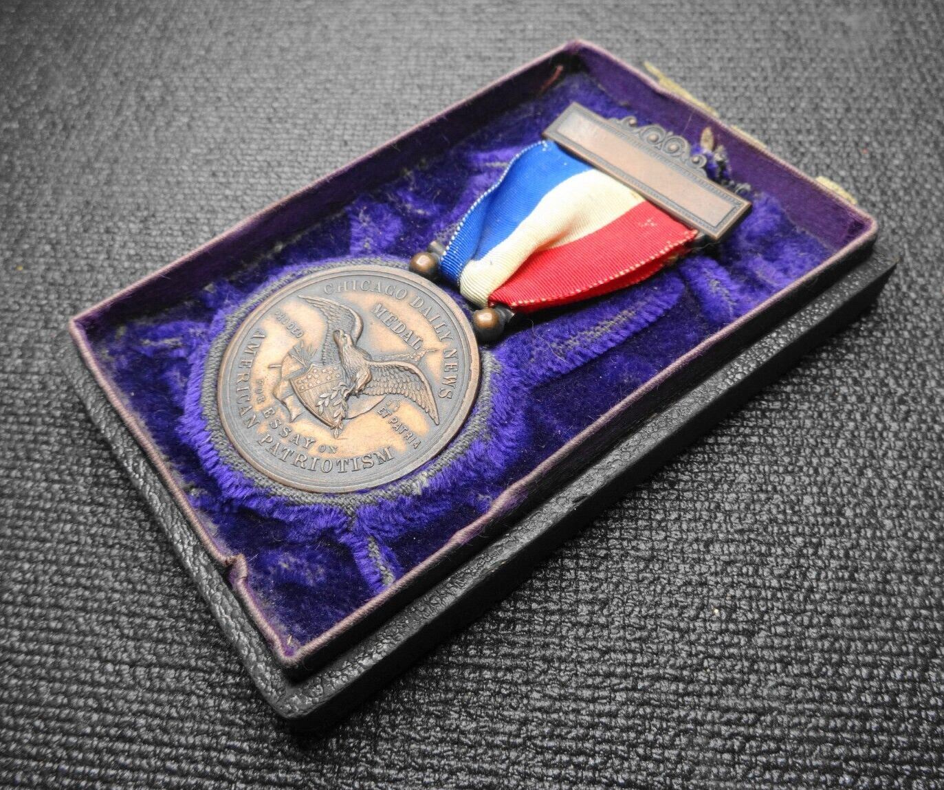 1894 The Chicago Daily News Patriotism Medal, For Essay on American Patriotism