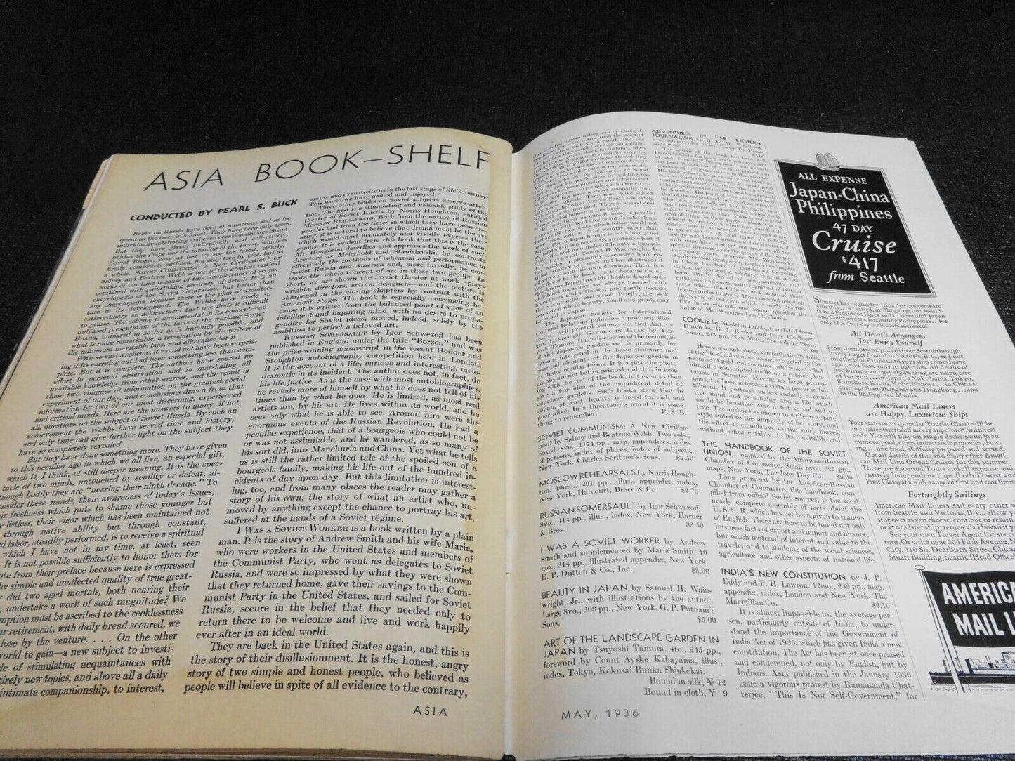 Asia Magazine Complete Issue May 1936