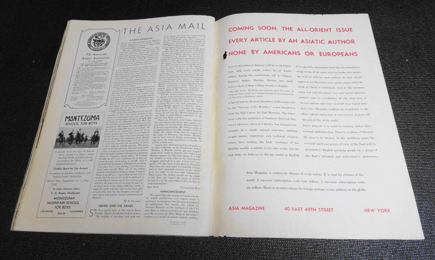 Asia Magazine Complete Issue November 1936