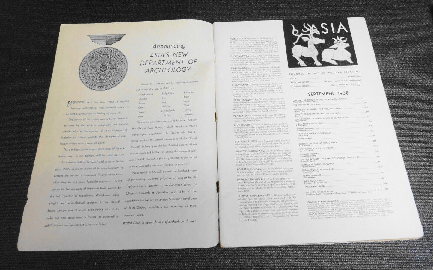 Asia Magazine Complete Issue September 1938