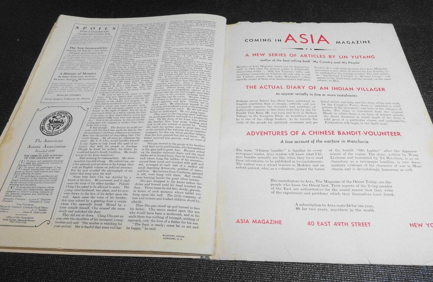 Asia Magazine Complete Issue March 1936