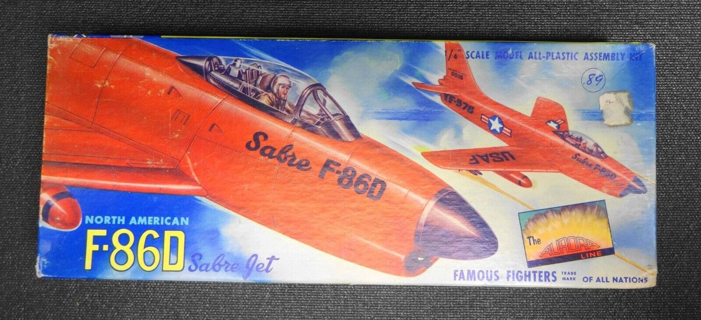 1956 AURORA FAMOUS FIGHTERS F-86D SWEPT WING SABRE JET