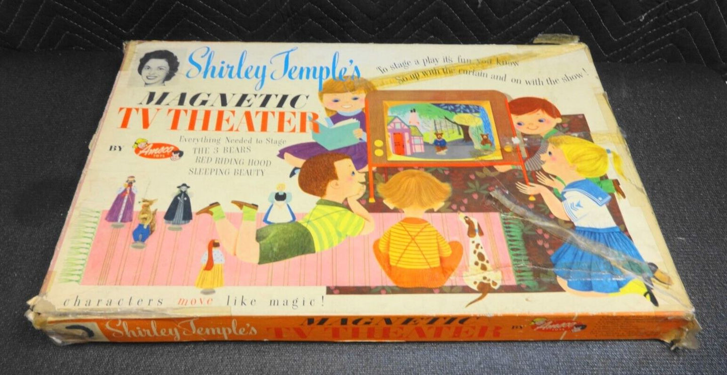 1958 SHIRLEY TEMPLE MAGNETIC TV THEATER - Vintage Playset