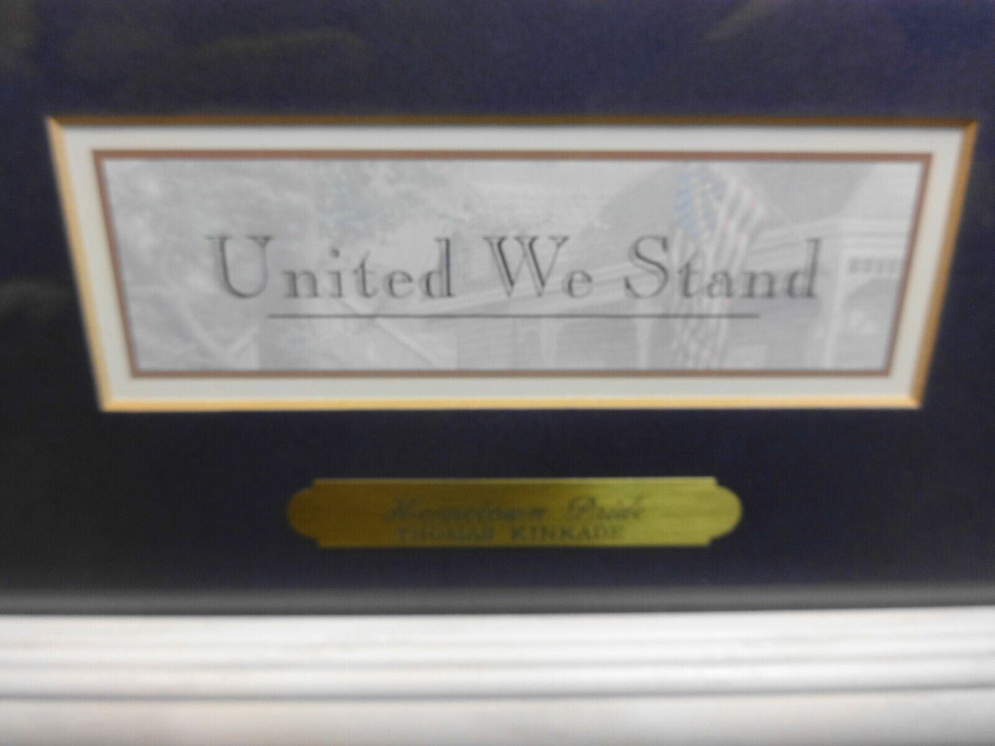 United We Stand Thomas Kinkade Hometown Pride - 15 x 15 Framed with COA