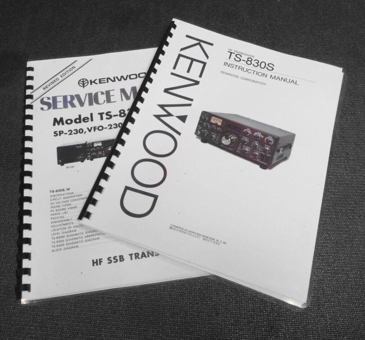 Kenwood TS-830S Service & Instruction Manuals w/ Schematics