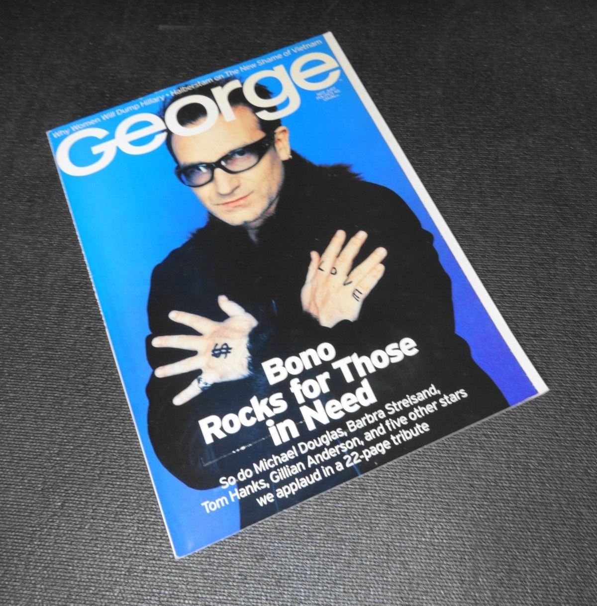 2000 April GEORGE - JFK Jr Magazine - Bono