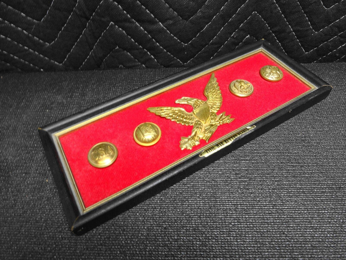 Button Mount Plaque CIVIL WAR HISTORIC AMERICAN BUTTON PLAQUE - 1963 by HISTORIC ENTERPRIS ...