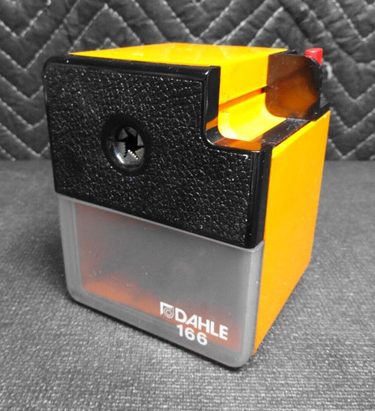 Vintage Dahle 166 Any Size Pencil Sharpener - Made in Germany, Orange Color