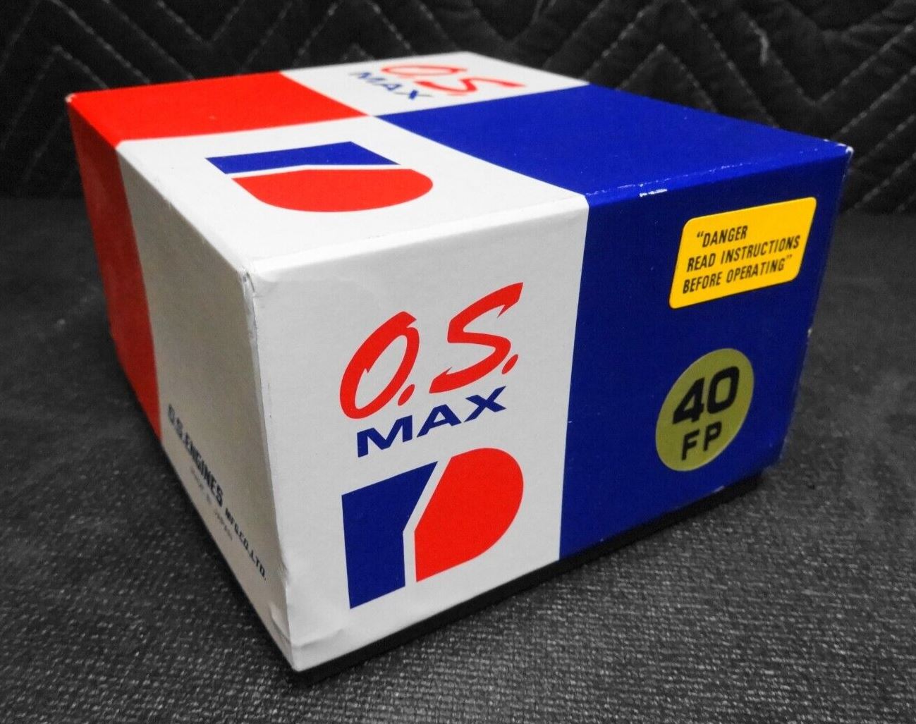 O.S. Max 40 FP R/C ** BOX, Manifold, Manual, Decals, Muffler ONLY ** for Engine