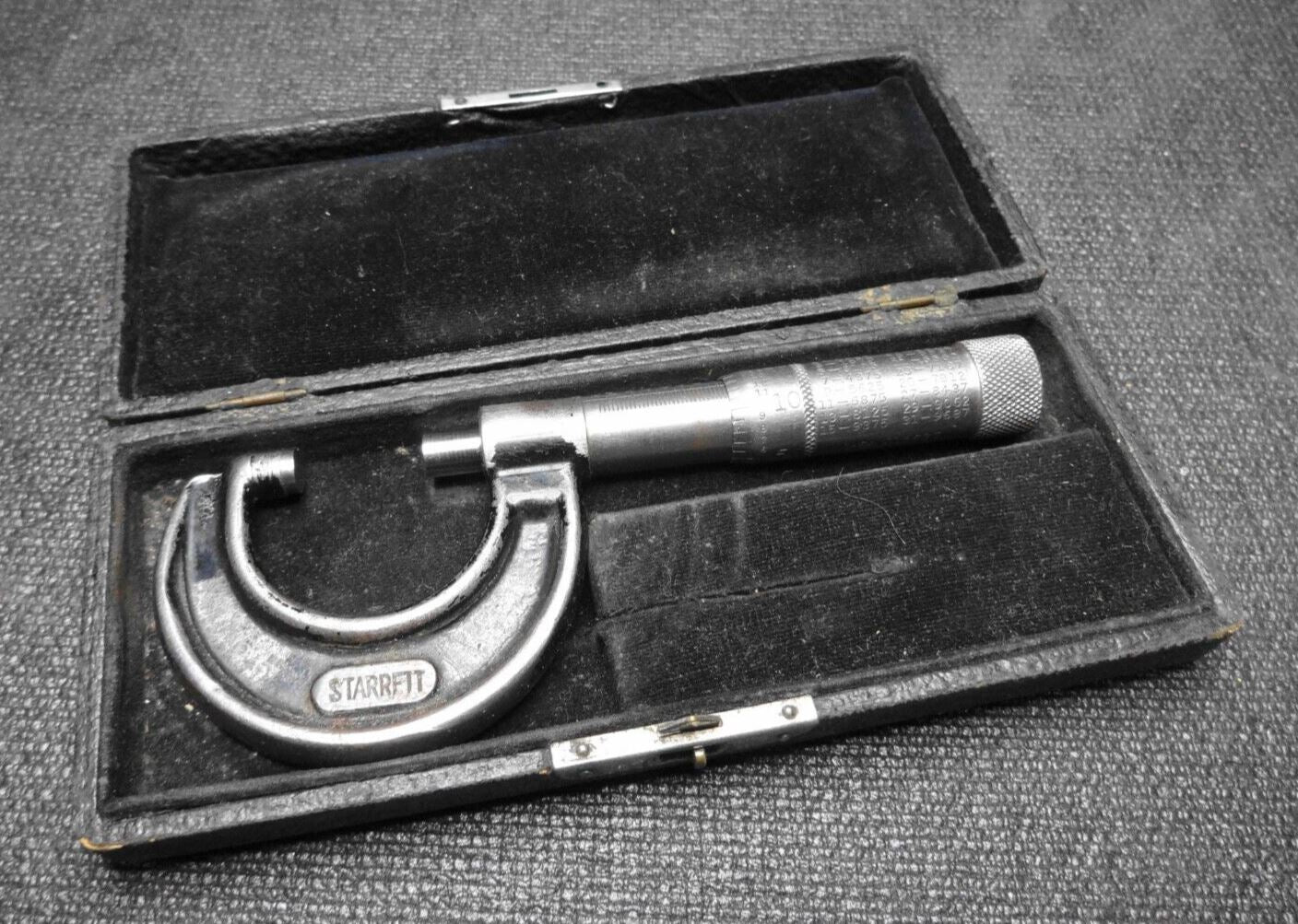 Vintage L.S. Starrett Micrometer 1" 1-64 015625 With Case / Good Quality Tool