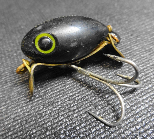 Vintage Heddon Hula Dancer Fishing Lure - Black