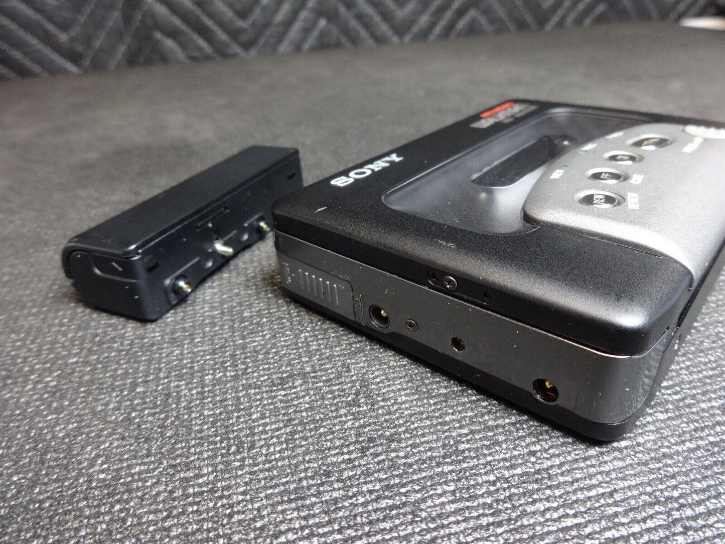 SONY recording Walkman cassette player WM-RX707 w/ AA Battery Adapter *SERVICED*