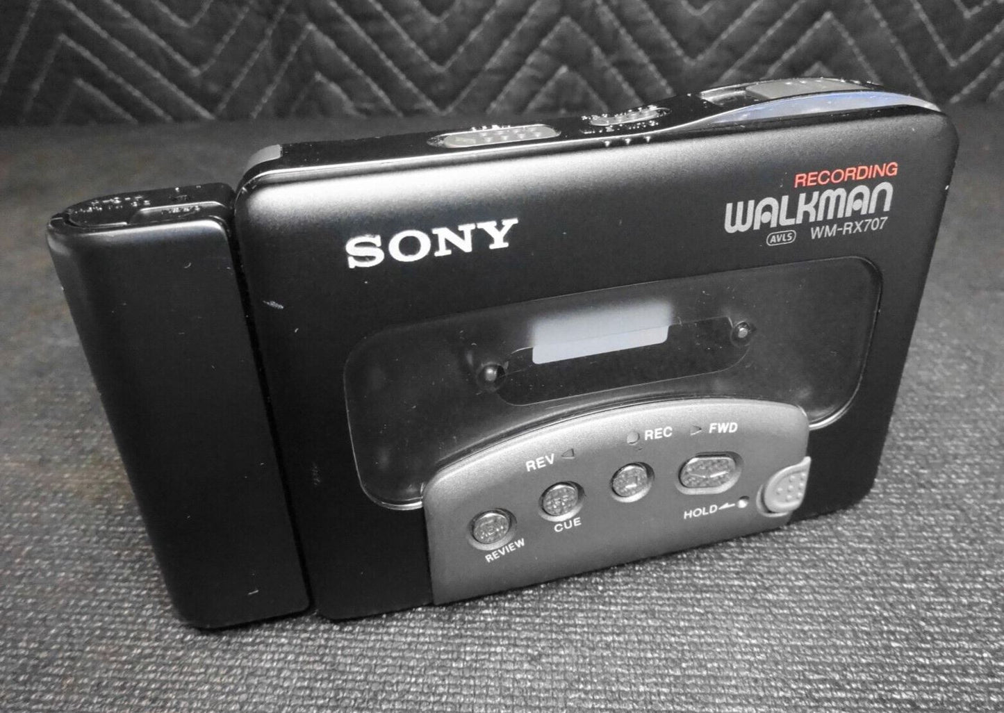 SONY recording Walkman cassette player WM-RX707 w/ AA Battery Adapter *SERVICED*