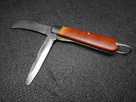 Vintage Holub Sycamore electricians knife folding 2 blade